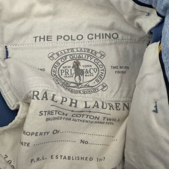Polo Ralph Lauren Men’s Chino Shorts Sz 32 Classic Fit Light Blue Stretch Golf - Picture 5 of 7